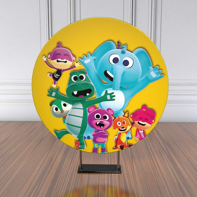 7 ft aluminum metal quick set up aluminum frame party supplies birthday round backdrop stand