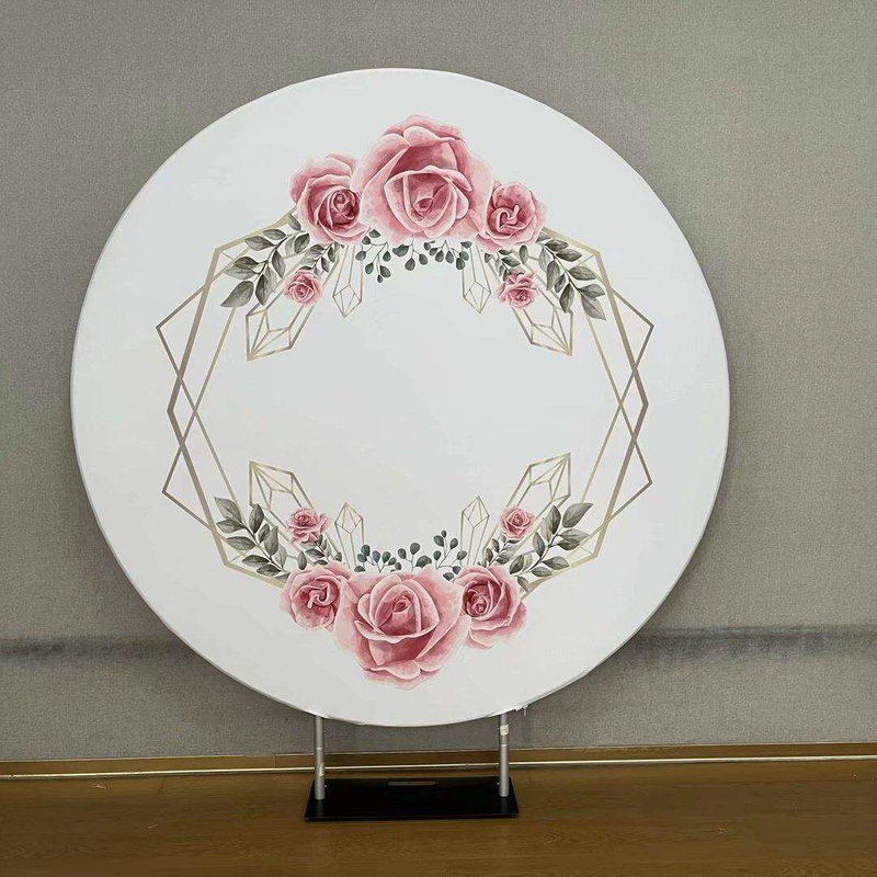 7ft Round Wedding Backdrop Display Aluminium backdrop stand round cake table flower pedestal party backdrop