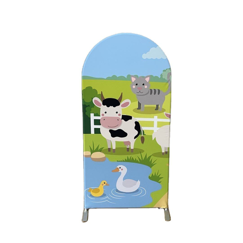 Freestanding Portable Aluminum Frame Stands Cartoon Party Decorations Circle Arch Backdrop