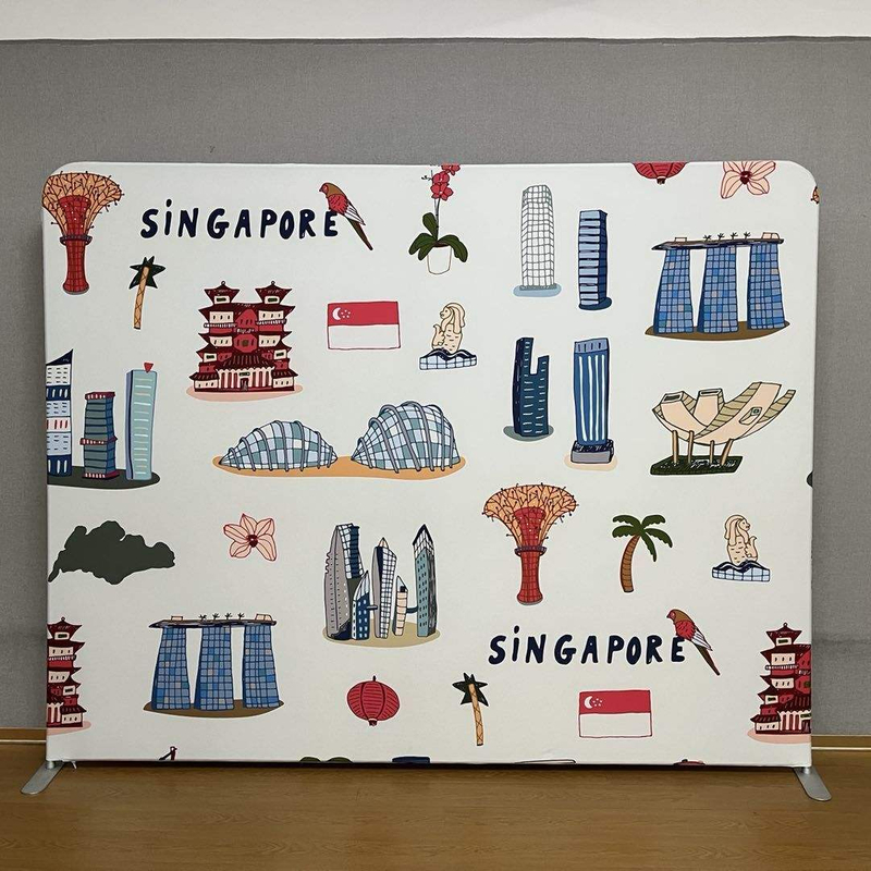 360 Aluminum Frame tension fabric backdrop sublimation printing tension backdrop firm Photo Booth backdrop wall