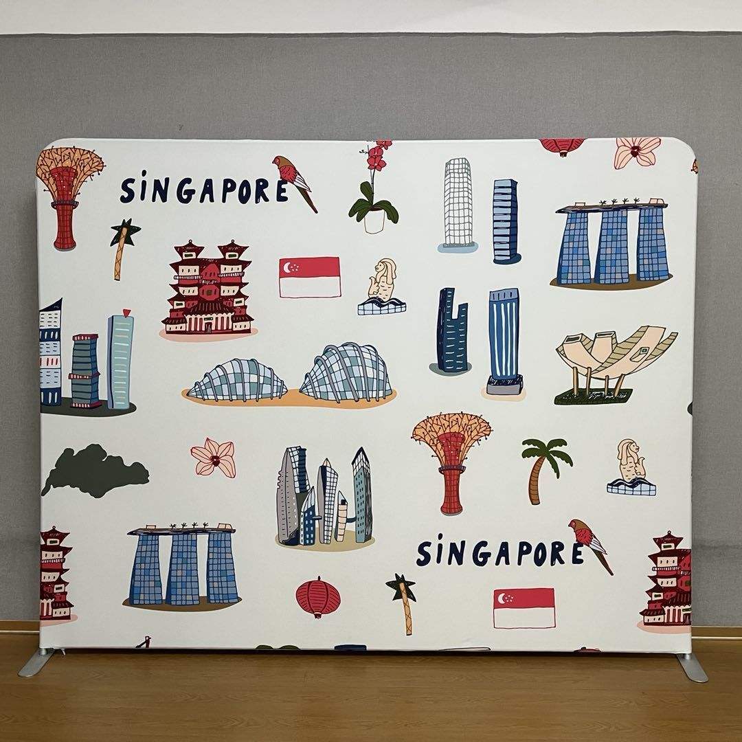 360 Aluminum Frame tension fabric backdrop sublimation printing tension backdrop firm Photo Booth backdrop wall