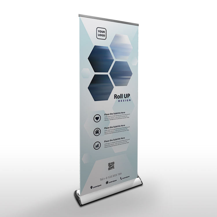 High quality fold able luxurious retractable aluminum roll up banner stand