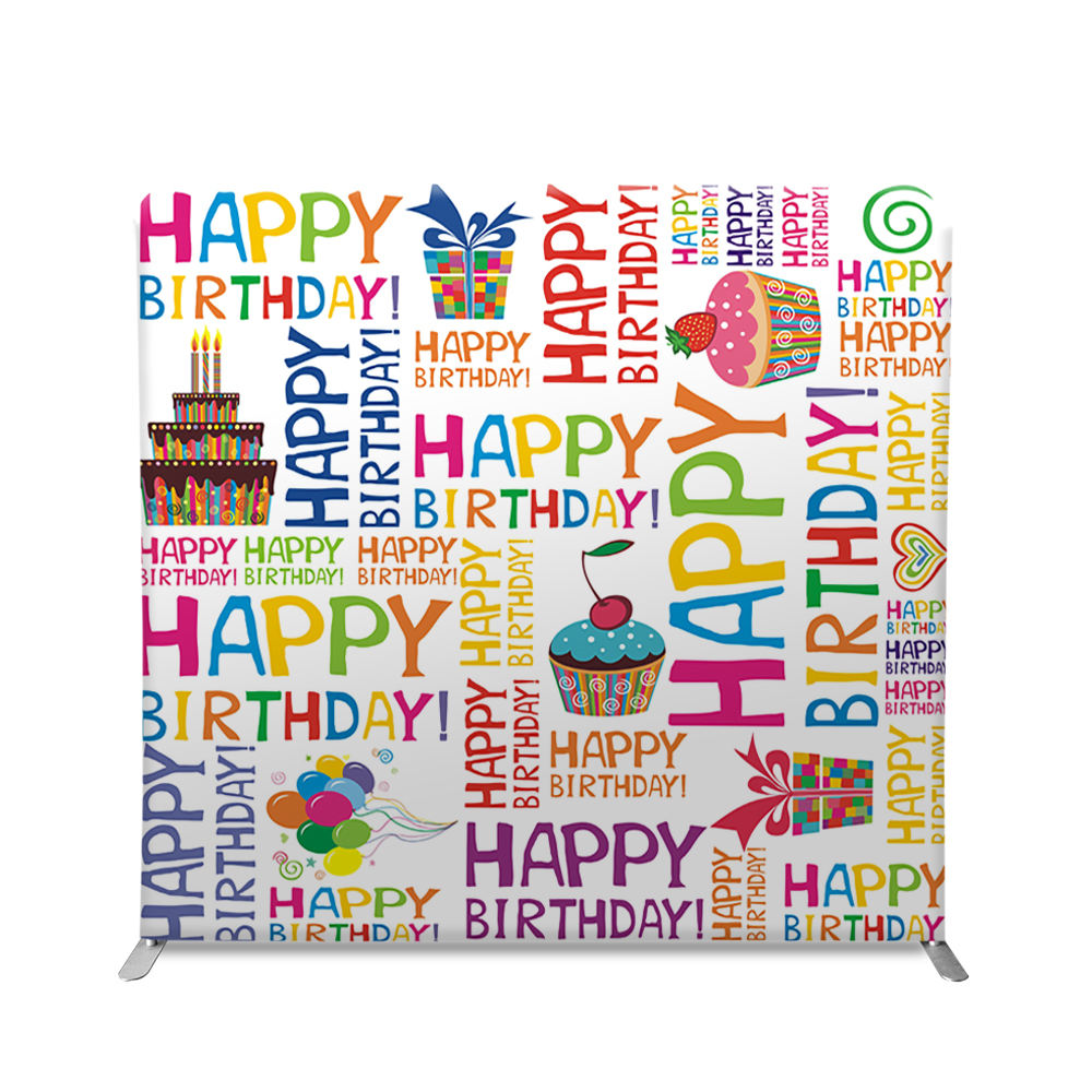 Hot sale factory directly 8ft straight display stand aluminum frame tension fabric photo booth backdrop 8ft portable backwall