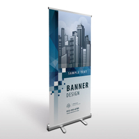 Portable single-screen exhibition display business roll up banner stand