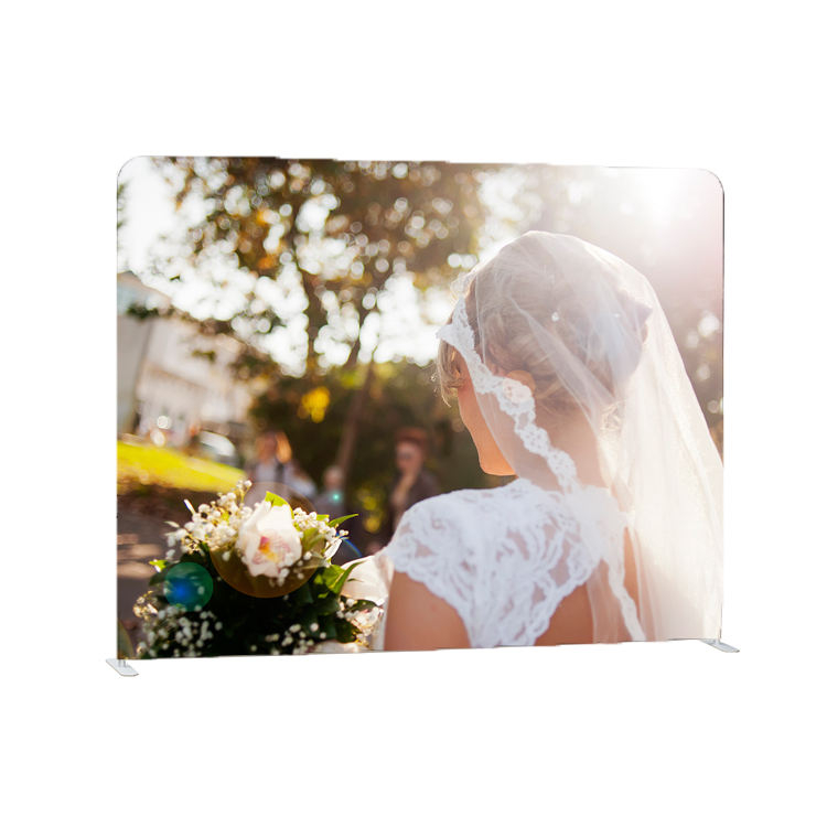 10*8 Wedding Cheap Tension Fabric Custom Backdrop Display With Intriguing Polyester Curtain