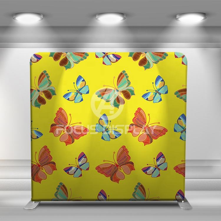 7.6*7.6 ft Custom graphic aluminum frame display stand frame birthday party decoration pillow case backdrop