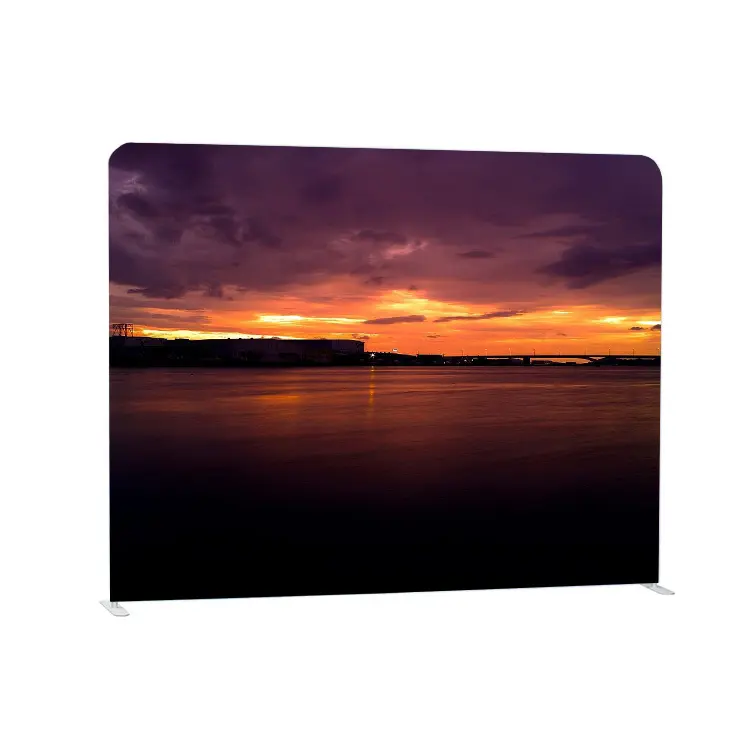 Boutique 10ft straight portable full color tension fabric module frame backdrop photo wall photography backdrop