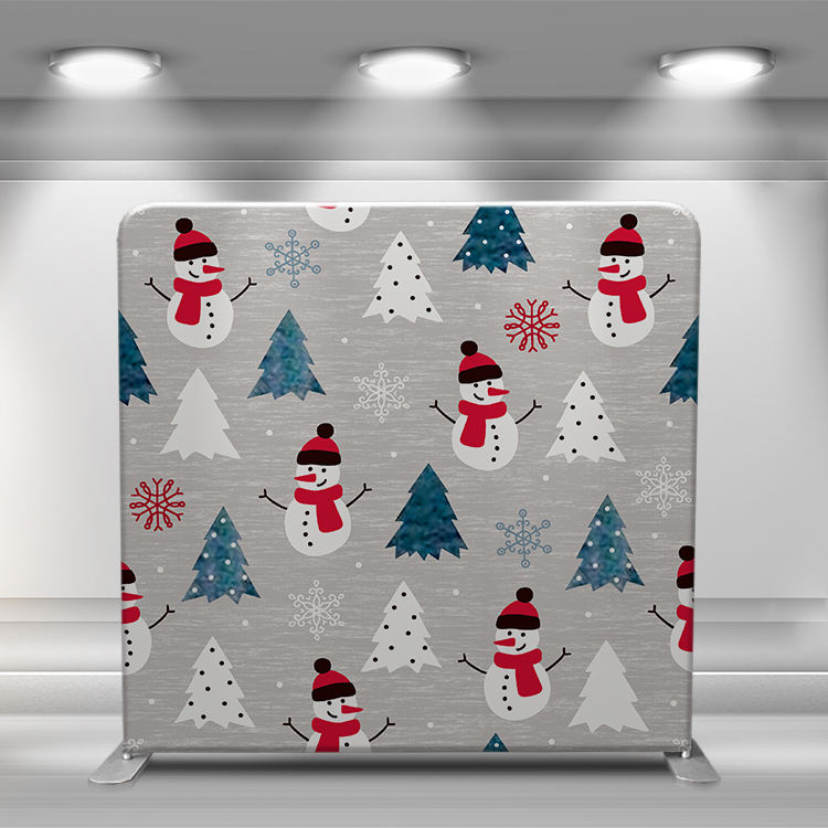 8ft straight tension fabric display photo booth aluminum backdrop stand pillow case for party custom photo booth backdrop