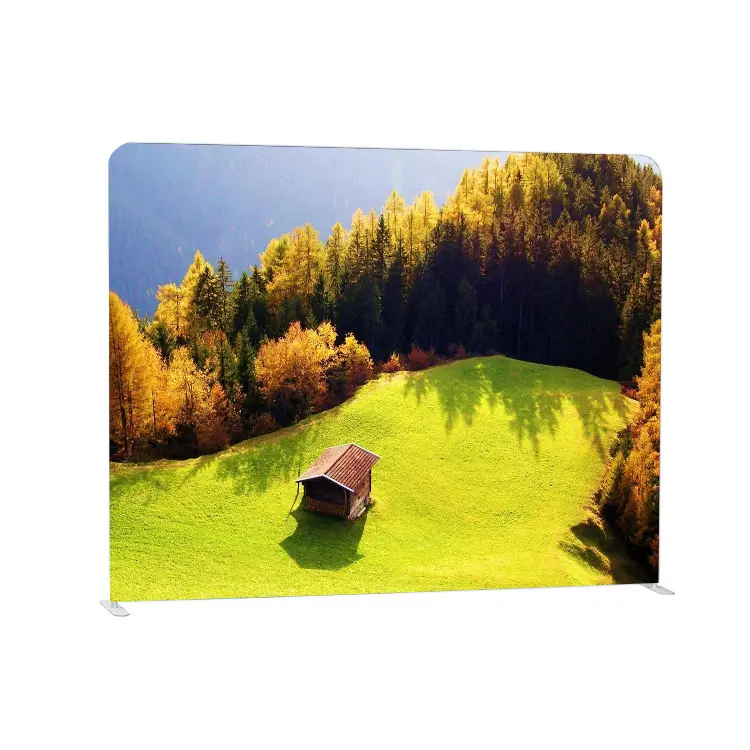 Boutique 10ft straight portable full color tension fabric module frame backdrop photo wall photography backdrop