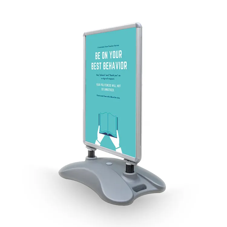 Aluminum Water Base Poster Stand double sided pavement A1 Double-side Snap portable small a frame signs