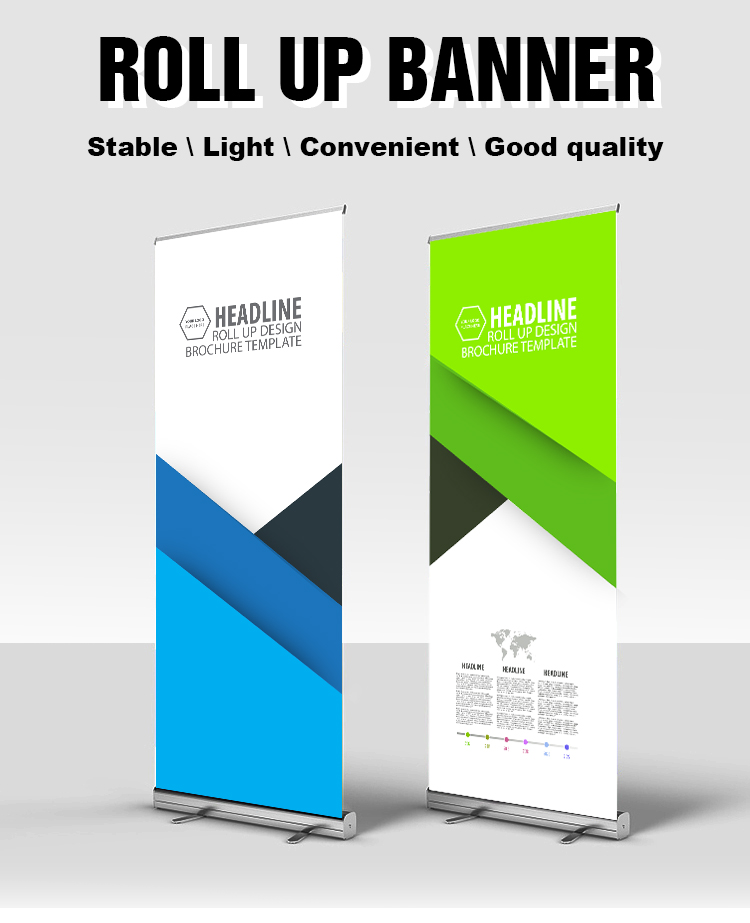 display advertising custom design banner aluminum cheap roll up stand