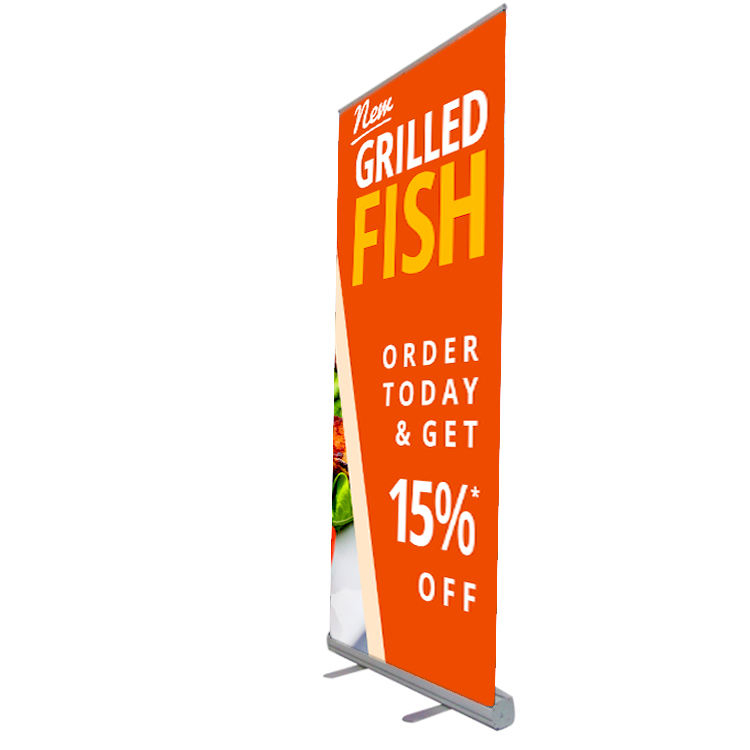 Trade show 85*200cm aluminum rollups frame display stand roll up pull up banner