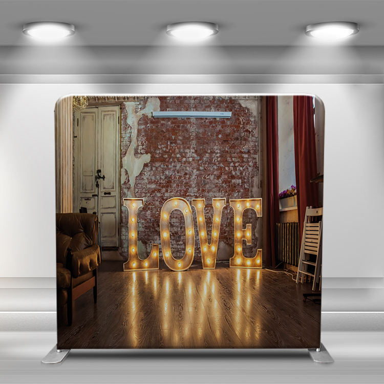 custom background 8 ft Aluminum tube stand tension fabric party events photo booth backdrop