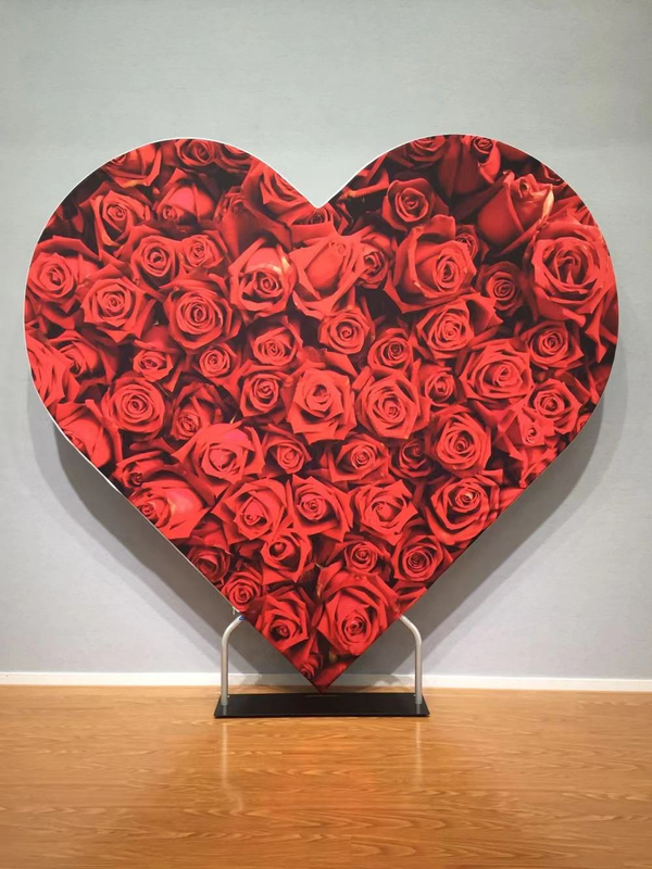 Polygon design sense of double-sided display equipment half arch frame square heart row background wall for wedding