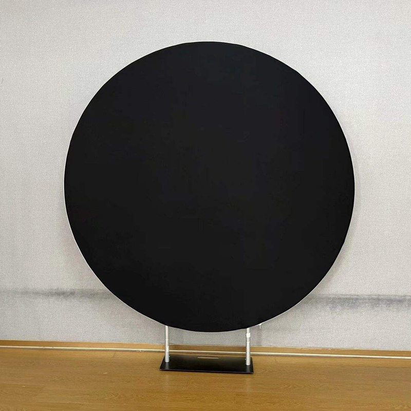 Round Wedding Photo Birthday Party Background Frame With Replaceable Lightweight Stylish Calico Backdrop Stand