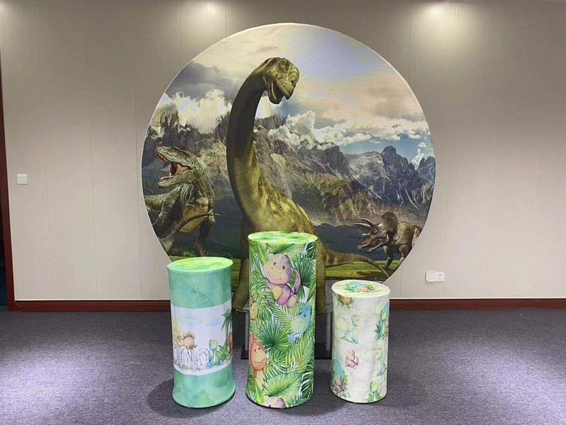 kids party round wedding backdrop decoration stands Customized Aluminum Frame Birthday Party Event Round Circle round Cover