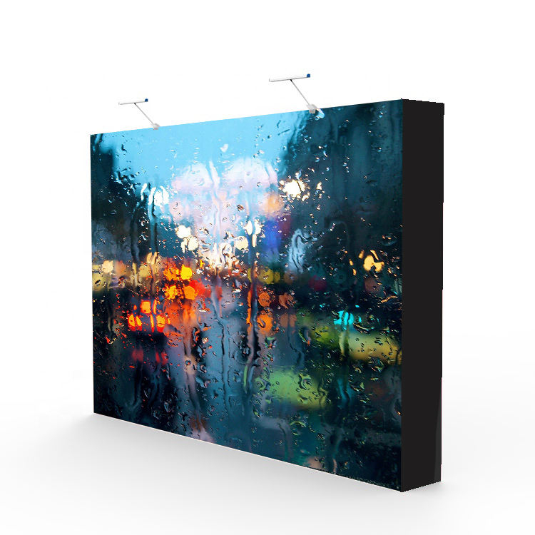 Portable table exhibition tension fabric pop up display stand banner
