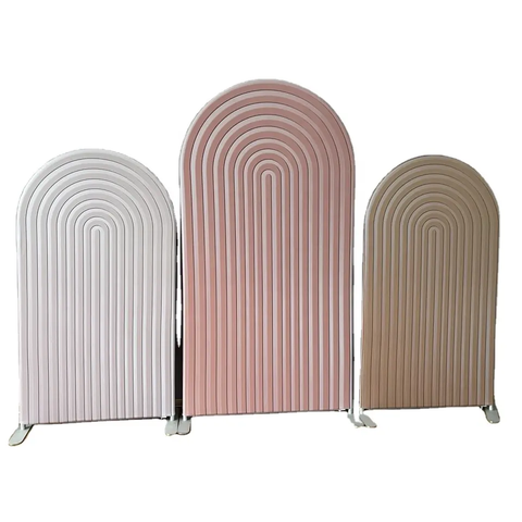 Custom Portable Arch Backdrop Wall 3 Round Arch Panel Birthday Wedding Party Balloons Decoration Event Backdrop