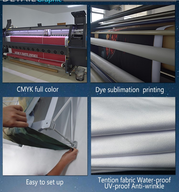3x3 Pop Up Display Stand 10 ft Straight Aluminum Stand Display Banner Trade Show Backdrop Wall