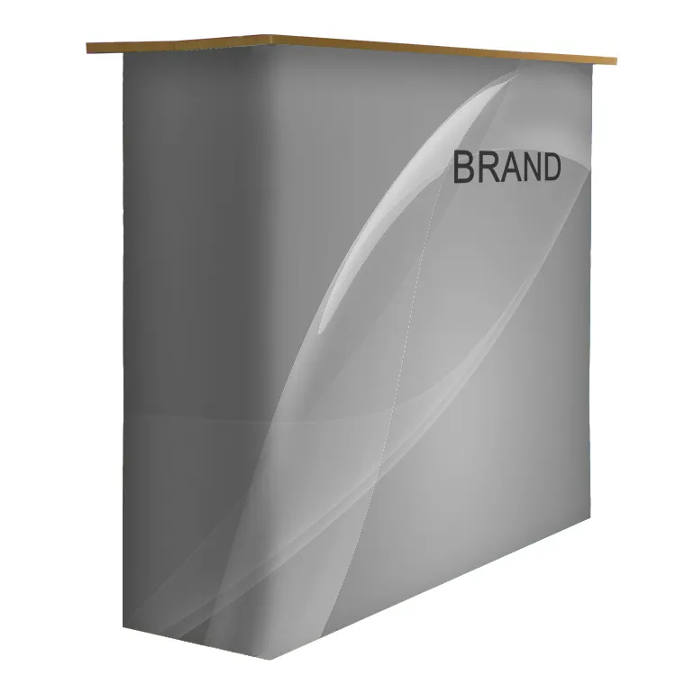 Supermarket pop up folding lightweight customized fabric promotion counter display folding table for trade show