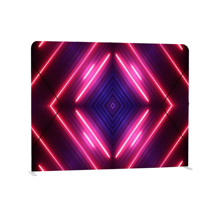 Stand custom big size frame for exhibit tension fabric tube display banner custom backdrop