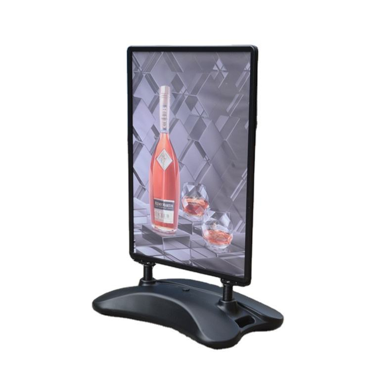 A1 Black outdoor double sided poster display holder with water base pavement sign