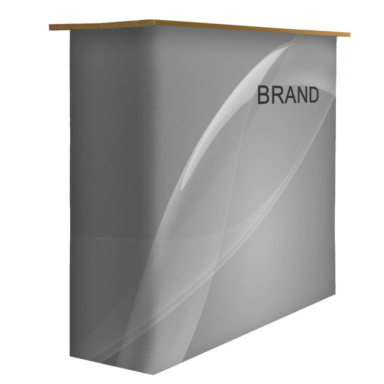Eco-friendly silver aluminum foldable promotional table counter