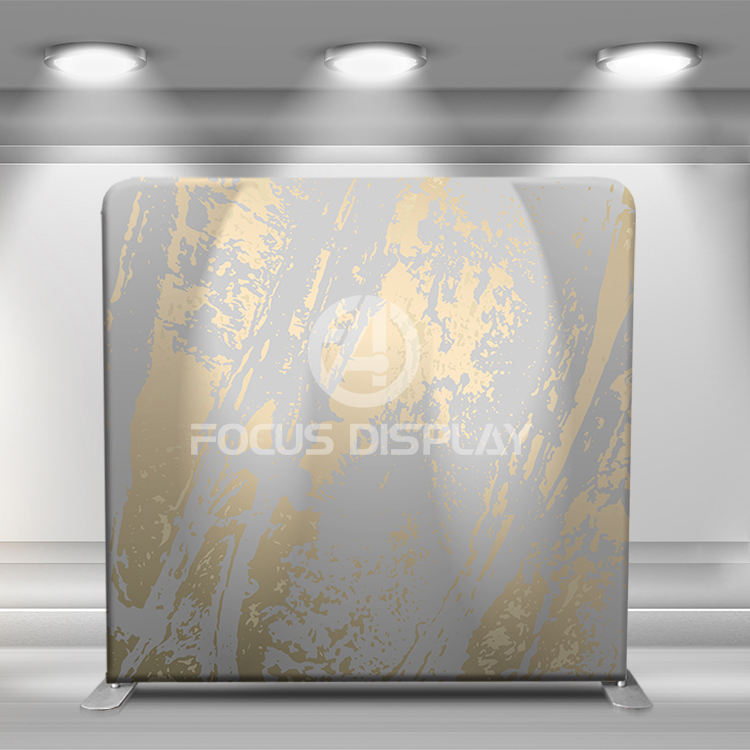 8 ft collapsible frame custom logo printing photo booth stand display Boho printing backdrop banner wall