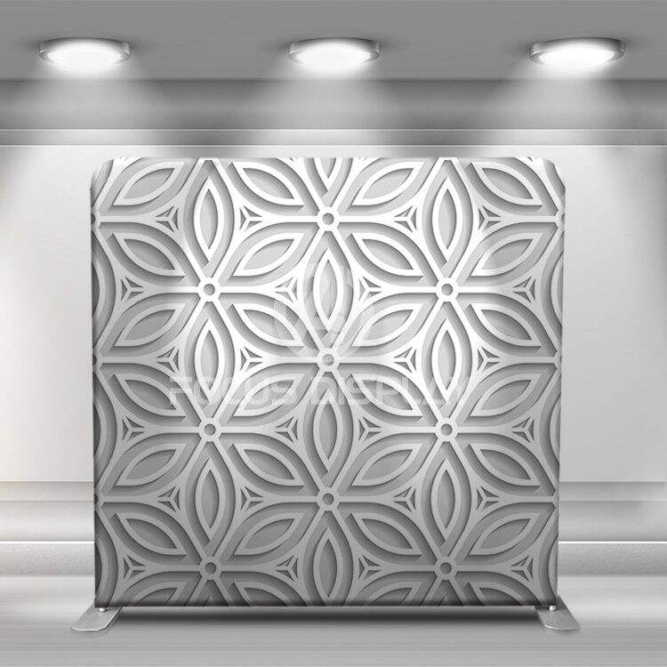 customized tension fabric trade show wall banner straight tension fabric ez tube frame display backdrop