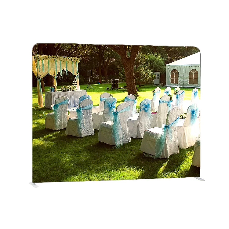 High Quality Aluminum Frame Portable Wedding Tension Fabric Custom Photo Booth Backdrop Display