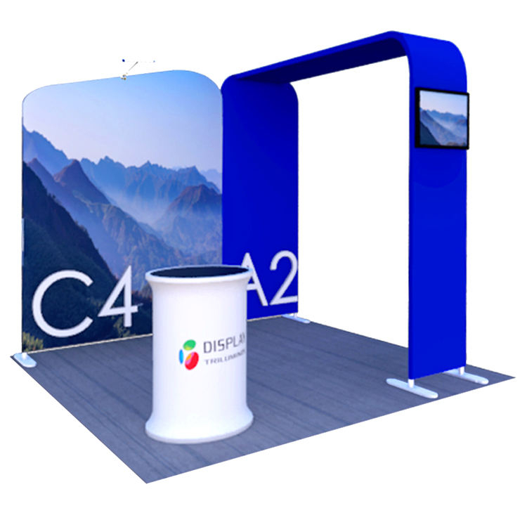 10x10ft or 10x20ft Tension fabric aluminum tube trade show booth display for exhibition