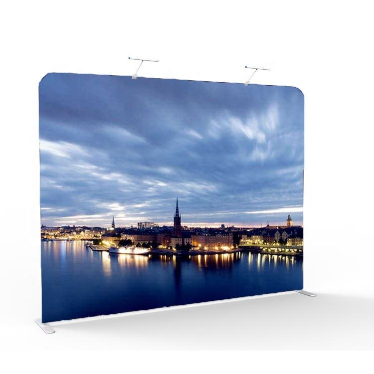 10*8ft Straight Shaped Factory Sale Popular Movable Photo Booth Custom Tension Fabric Pillow Case Backdrop