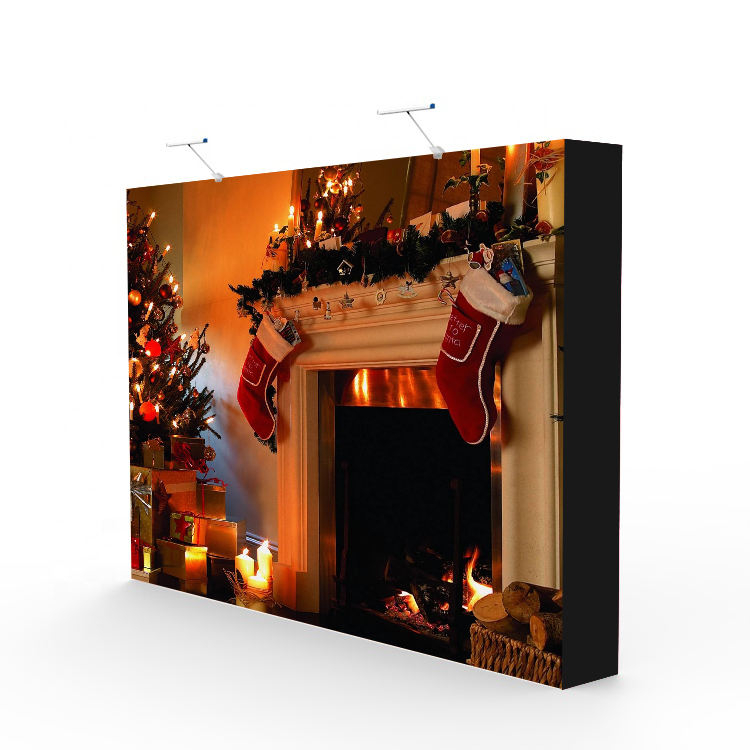 New stype high quality straight portable seg fabric popup