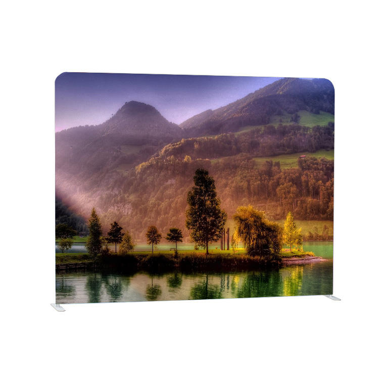 Custom portable straight tension stretch custom photo booth background stand