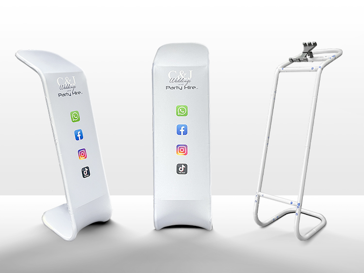 ipad stand for trade show Tension Fabric Tablet Stand For Photo Booth Ipad Sharing Station