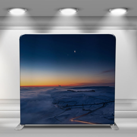 Expo straight custom pillow case backdrop for photography with lightweight tube aluminum