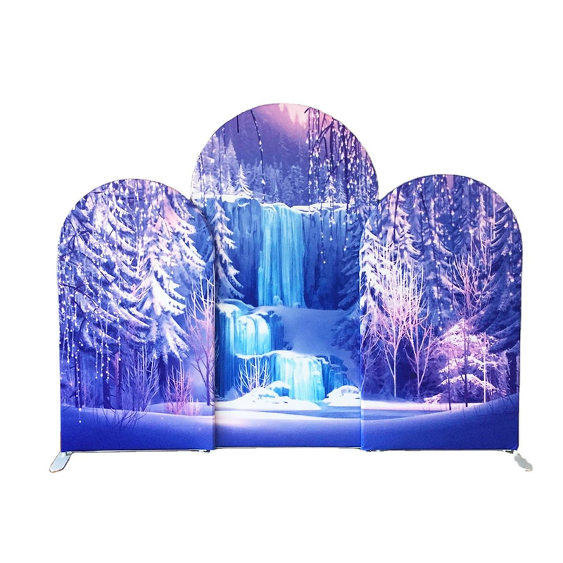 Hot Themes Designs Events Aluminum Wedding Wall Arch Fabric Backdrop