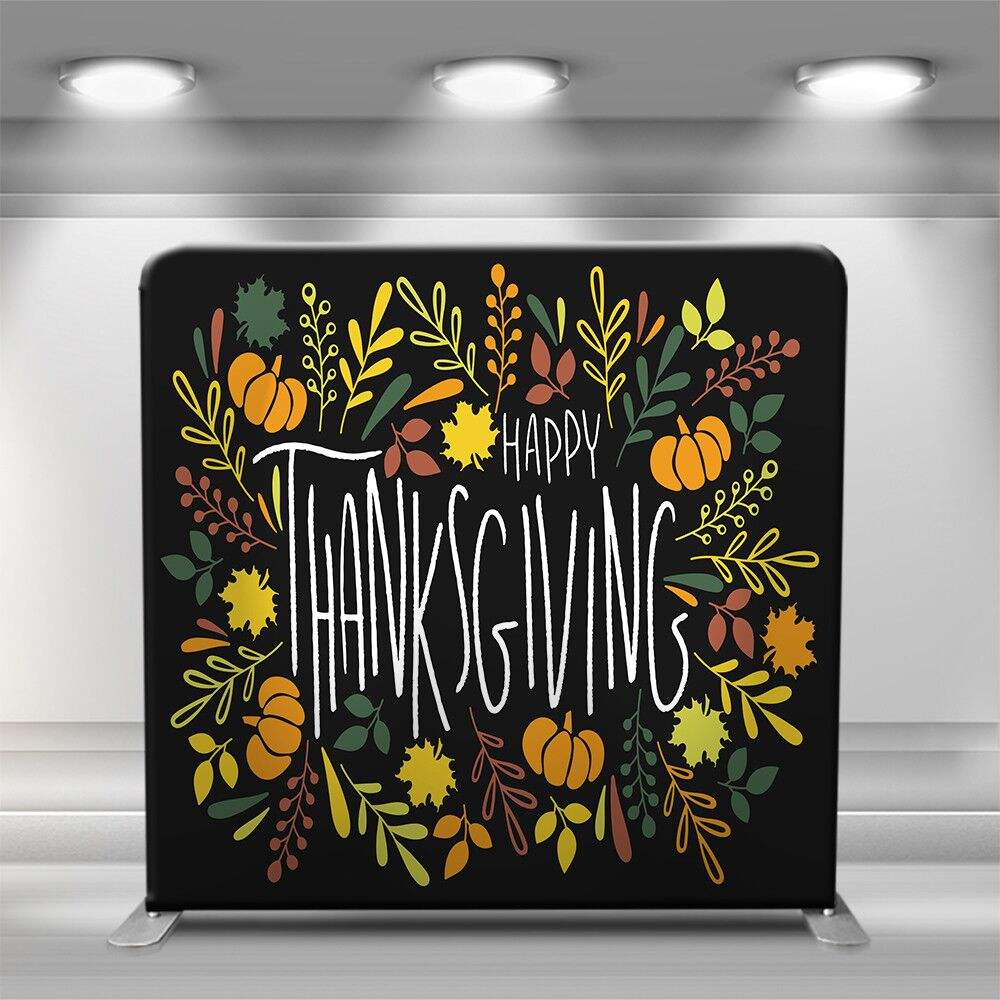 Top Sale 8 ft Thanksgiving Day Castle Bright Background Dinner Party Decor Pillow Case Backdrop Wall