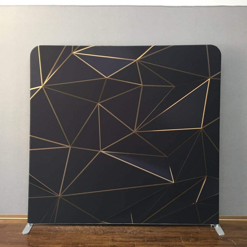 8x8 Double Sided Custom Printed Tension Fabric Photo Booth Backdrop Background for Photography