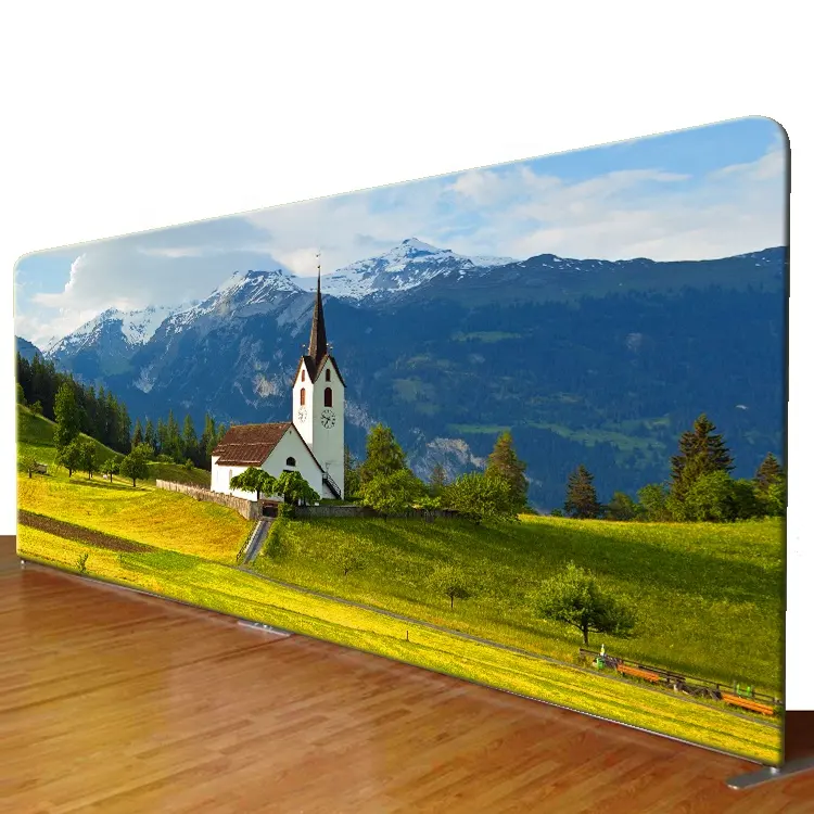 20ft Wide Straight Shaped High Quality Firm Dexterous Photography Advertising Display Backdrop Support Tension Fabric Stand