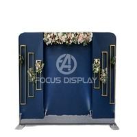 8x8 ft Collapsible Aluminum Frame Display Pillow Case Backdrop Stand for Wedding Decor Party Background 360 photobooth