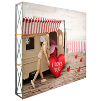 Hot sale portable backdrop aluminum frame straight silicone edge graphic pop up display