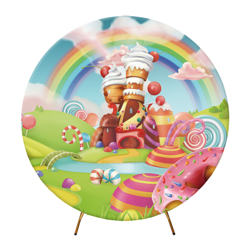 25 mm diameter 6.6 ft Round Birthday Party Wedding Backdrop Circle Stand