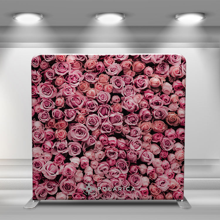10ft best selling portable tension fabric straight aluminum background exhibition display stand