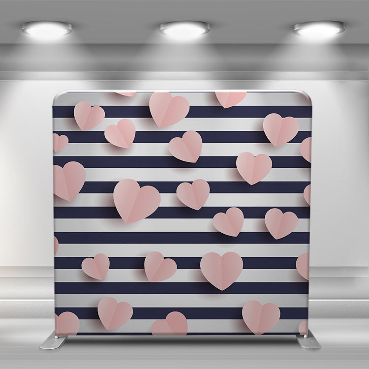 custom background 8 ft Aluminum tube stand tension fabric party events photo booth backdrop