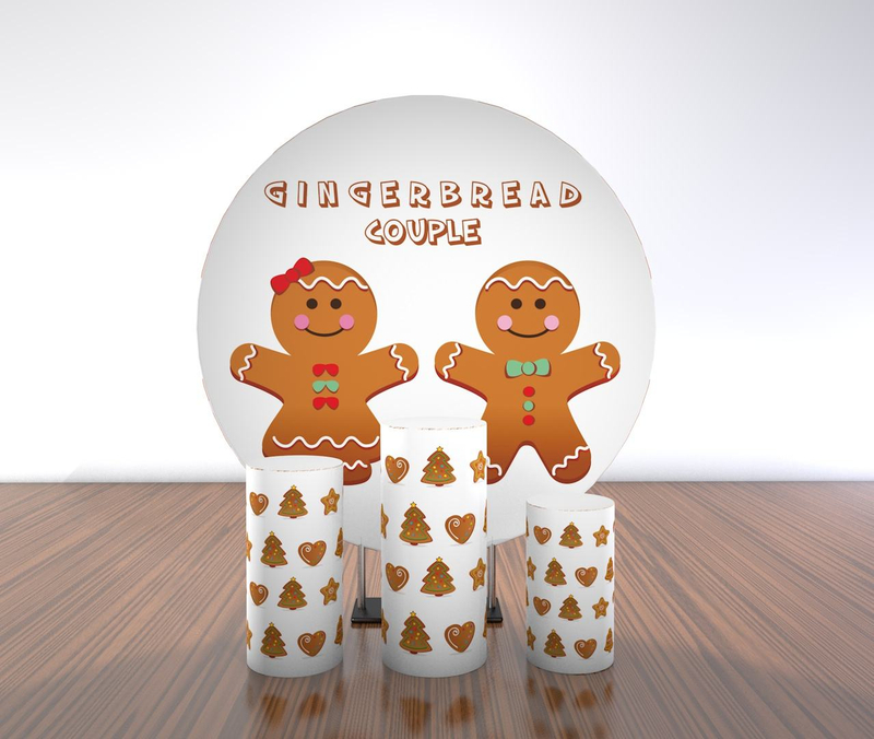 New design wedding decoration backdrop stand cake table flower pedestal round cylinders cartoon event background round wall