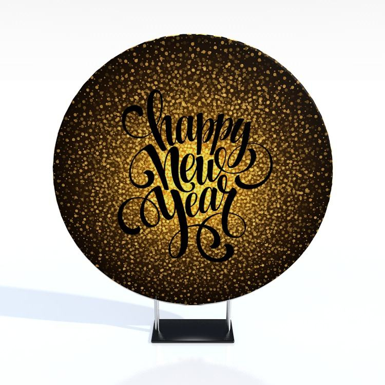 Customized full color tension fabric wedding circle backdrop stand