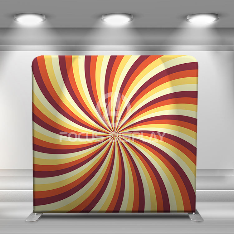 Factory price aluminum frame custom printed graphic package 8ft photo booth tension fabric backdrop for party