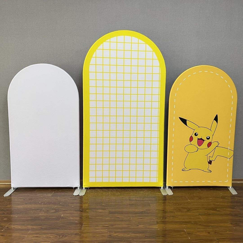 Birthday baby shower party wedding decoration background collapsible aluminum arch stand set with cover