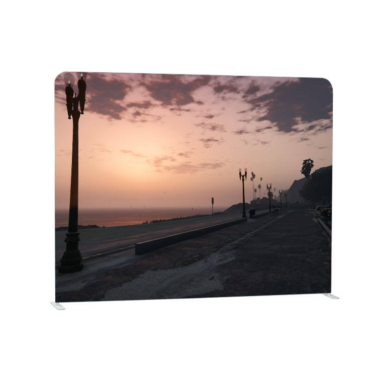 10x8ft Straight Shaped Lightweight Repeat Foldable Hot Selling Tension Fabric Display Banner Backdrop Stand